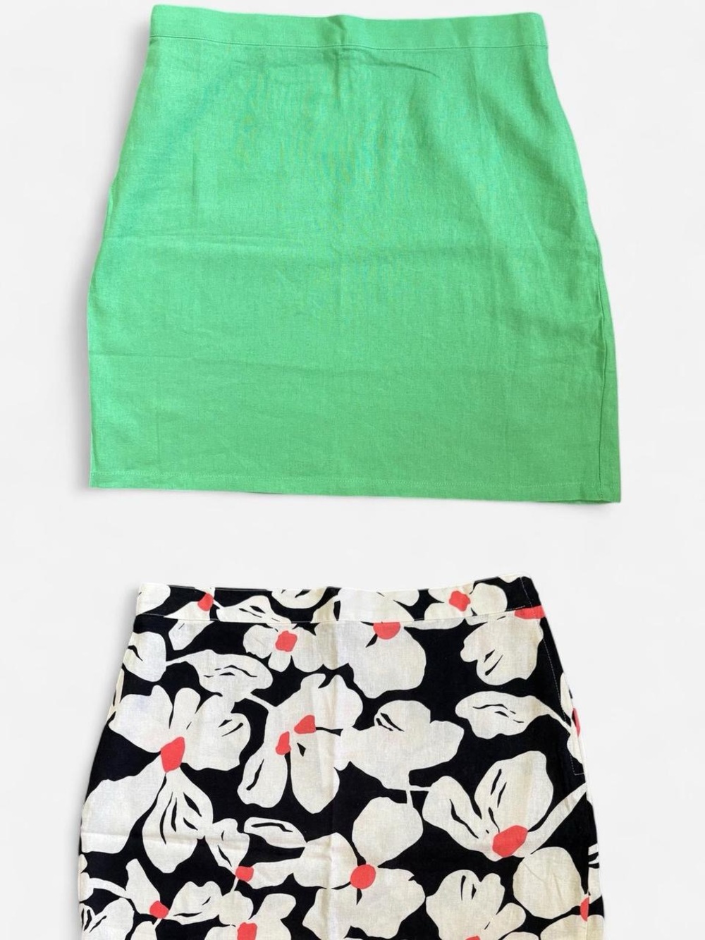 Modcloth Lime and Black &White Floral Skirts (Bundle of 2)
